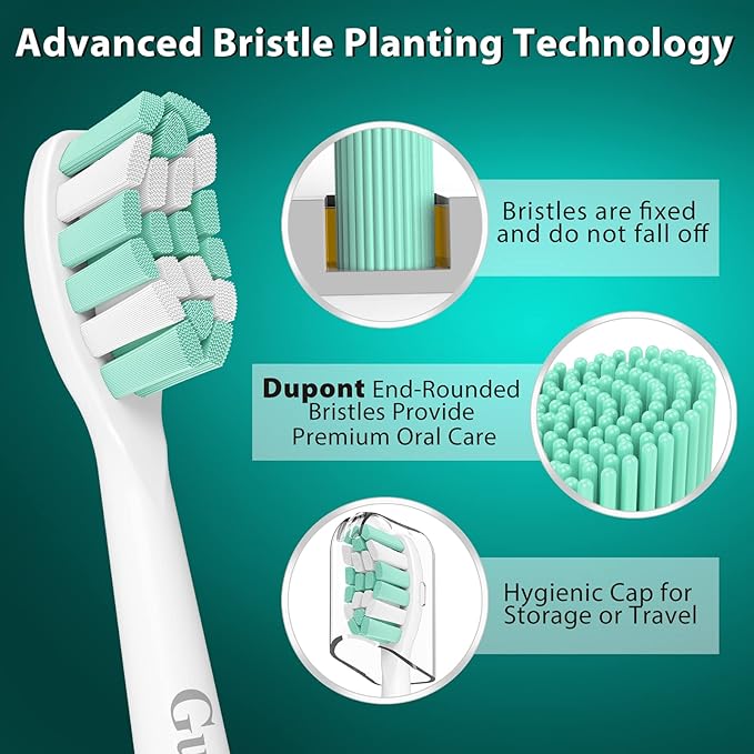 Replacement Toothbrush Heads for Philips Sonicare: Electric Toothbrush Replacement Heads Compatible with Sonicare Plaque Control ProtectiveClean 4100 5100 6100 C2 G2 W2, 6 Pack