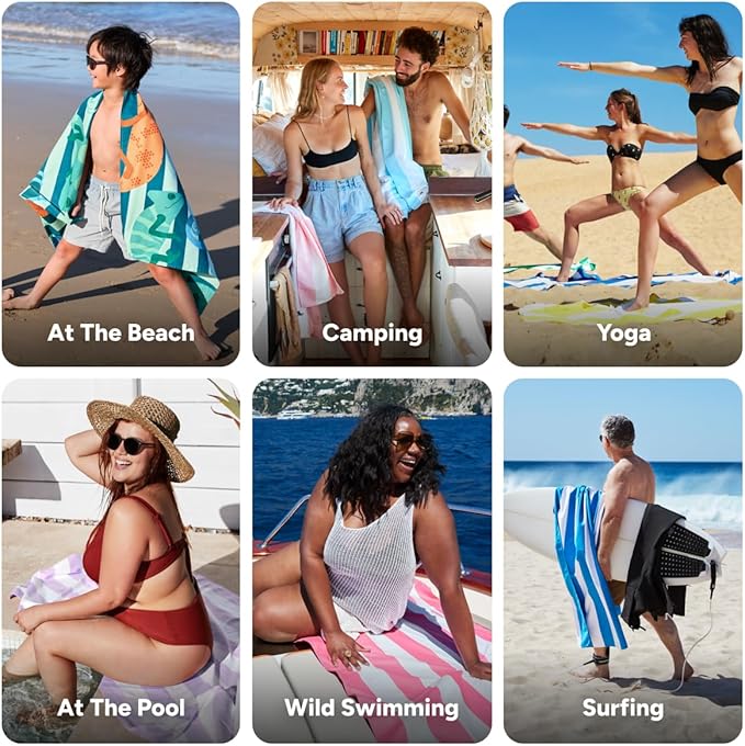 Dock & Bay Quick Drying Towel - for Sports & Gym - Compact, Lightweight - 100% Recycled - Includes Bag - Karma Chameleon, Medium (130x70cm, 51x27)-StrideForce Fitness