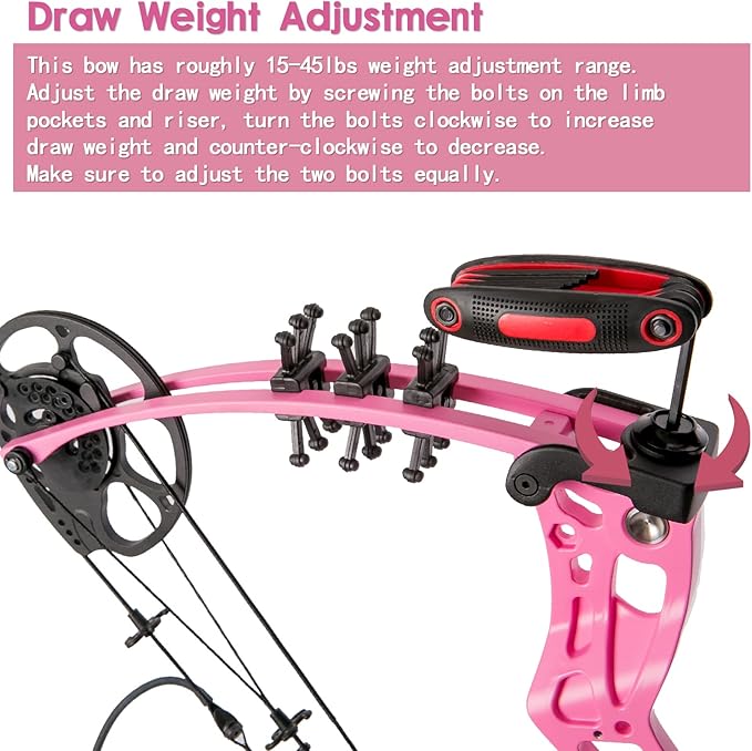 Youth Compound Bow Set 15-45 Lbs for Teens and Beginner, Package with Archery Hunting Equipment, Max Speed 260fps, Adjustable, Right Hand-StrideForce Fitness