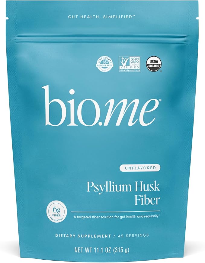 Psyllium Husk Fiber Unflavored (6g Per Serving) - Gluten-Free Fiber Supplement for Women & Men - Psyllium Husk Powder for Healthy Digestion, Bowel Regularity & Bloating Relief - 45 Servings-StrideForce Fitness