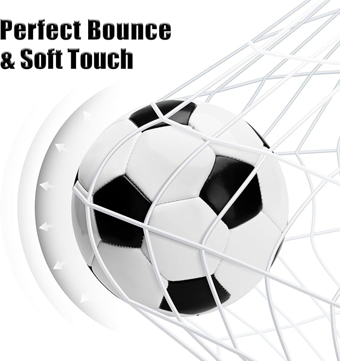 Soccer Ball Size 2 Size 3 Size 4 Size 5 with Pump - Single, 2 or 3 Pack - Official Size & Weight - Classic Indoor Outdoor Soccer Long-Lasting - Ideal Gift for Toddler Kids Boys Girls Youth Adult-StrideForce Fitness