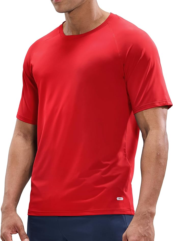 MIER Men's Dry Fit Workout T-Shirts Athletic Running Tee Short Sleeve Crew Neck Gym Tops, Polyester, Moisture Wicking-StrideForce Fitness