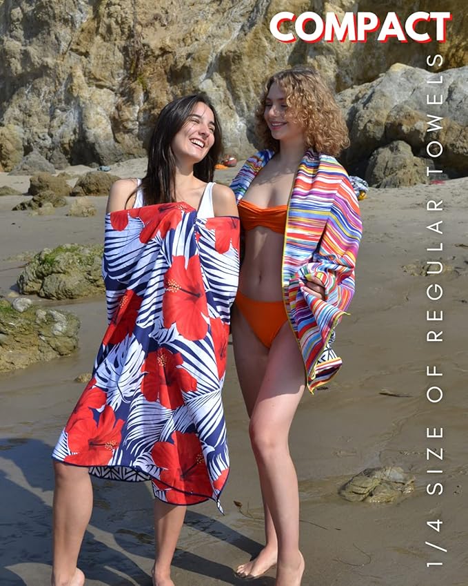 ECCOSOPHY Microfiber Beach Towel - Sand Free Towels are Quick Dry, Light Weight, Super Absorbent - Perfect Pool, Travel, Cruise, Camping Essentials - Oversized Extra Large for Adults 71x35 in-StrideForce Fitness