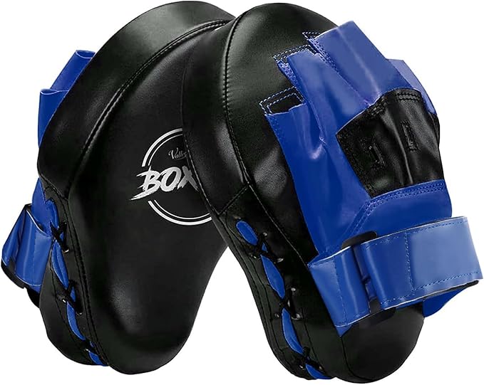 Valleycomfy Boxing Curved Focus Punching Mitts- Leatherette Training Hand Pads-StrideForce Fitness