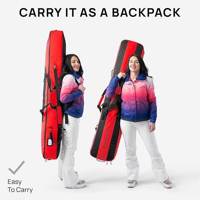 Snowboard Bag For Air Travel - Padded Snowboard Bag - Waterproof and Fully Padded Snowboarding Travel Bag For Flying - Up to 165 CM Snowboards-StrideForce Fitness