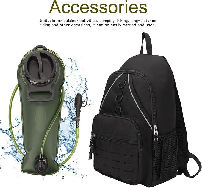 Small Hiking Backpack,Lightweight Water Backpack with 2L Water Bladder Phone Pocket Hydration Pack for Cycling Climbing Biking-StrideForce Fitness