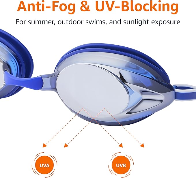 Amazon Basics Unisex Swim Goggles-StrideForce Fitness
