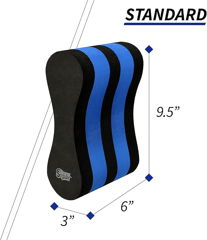 Sunlite Sports EVA 5-Layer Pull Buoy Leg Float - Pool Training Aid, Legs and HIPS Support for Adults, Kids, and Beginners, for Swimming Stroke-StrideForce Fitness