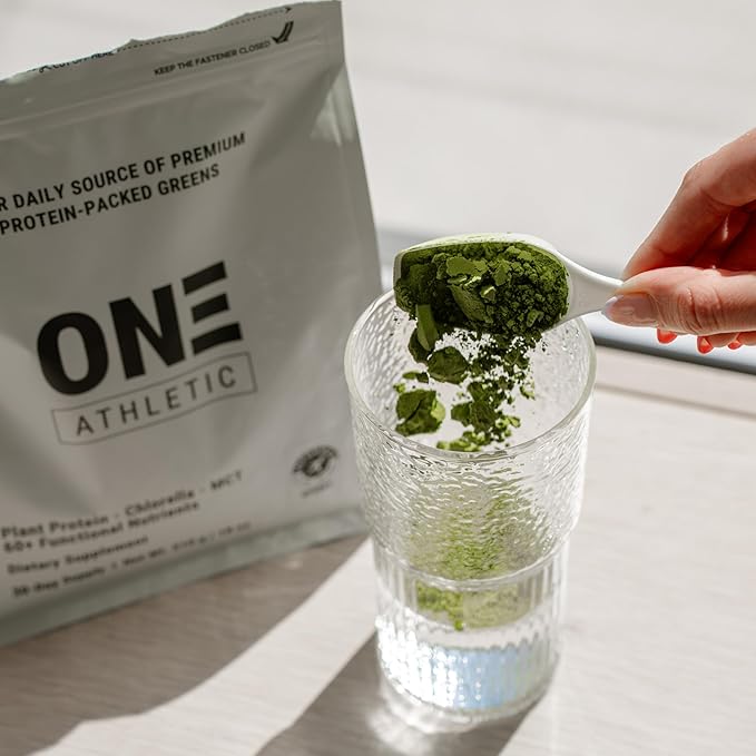 ON3 Athletic Protein Greens Supplement with chlorella, eleuthero and MCT Powder (30 Servings, Herbal)-StrideForce Fitness