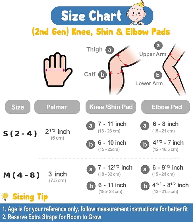 Soft-Style Kids Knee and Elbow Pads with Bike Gloves, Flexible Impact-Resistant Gear for Ages 2-11, Designed for Balance Bikes, Roller-Skating, and Skateboarding-StrideForce Fitness