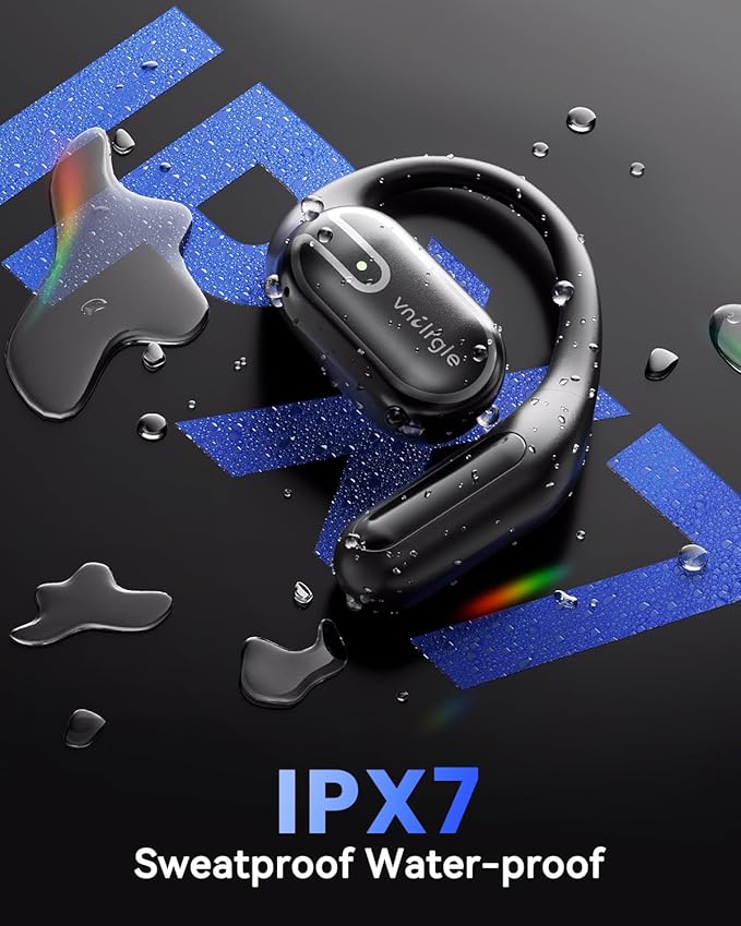 Open Ear Earbuds Bluetooth Headphones Wireless - 80Hrs Playtime Wireless Earbuds with IPX7 Waterproof Touch Control Earphones Sport with 18.2mm Drivers Stereo Sound Bluetooth 6.0 for Running Fitness-StrideForce Fitness