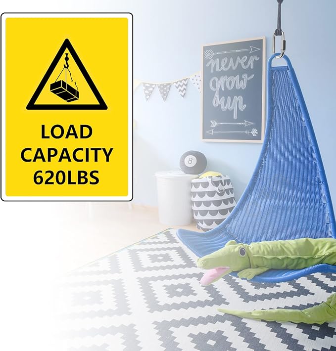 Quick Links, Chain Links Connector, 620lbs Capacity Heavy Duty Carabiner Clips, Galvanized Thread Quick Link Hardware for Safety Chain Swing Gym Hammock, Screw Lock Oval Locking Carabiner-StrideForce Fitness