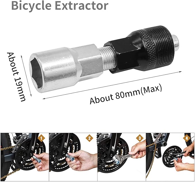 6 Pcs Bicycle Repair Tools Kit, Bike Cassette Removal Tool, Sprocket Removal Tools Sprocket Remover for Mountain Bike, Road Bike-StrideForce Fitness