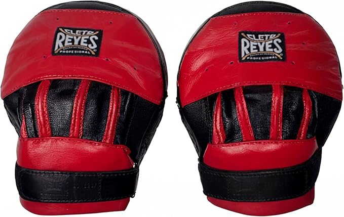 CLETO REYES Boxing Punching Mitts, Focus Sparring Striking Training Punch Pads, MMA, Kickboxing, Muay Thai, Leather-StrideForce Fitness