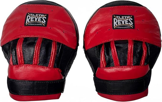 CLETO REYES Boxing Punching Mitts, Focus Sparring Striking Training Punch Pads, MMA, Kickboxing, Muay Thai, Leather-StrideForce Fitness