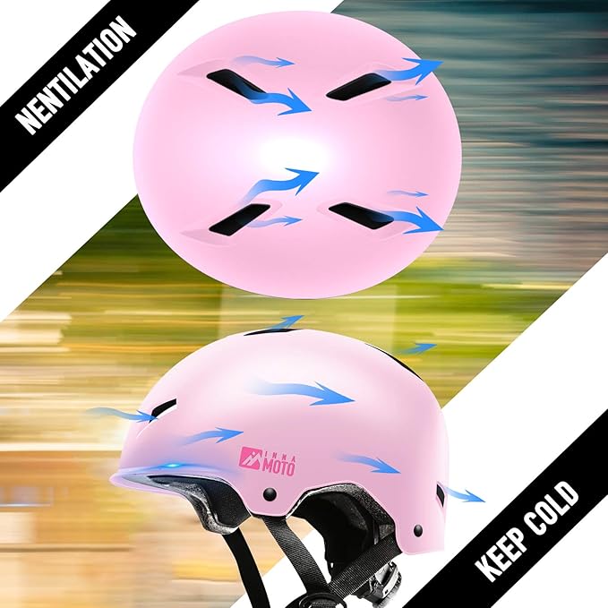 Skateboard Helmet for Adults - Adjustable Certified Safety Adults Helmet for Skateboarding Bike Bicycle Scooter Cycling Skate Skating Multisport Helmets for Women Men Boys Girls Kids Youth-StrideForce Fitness