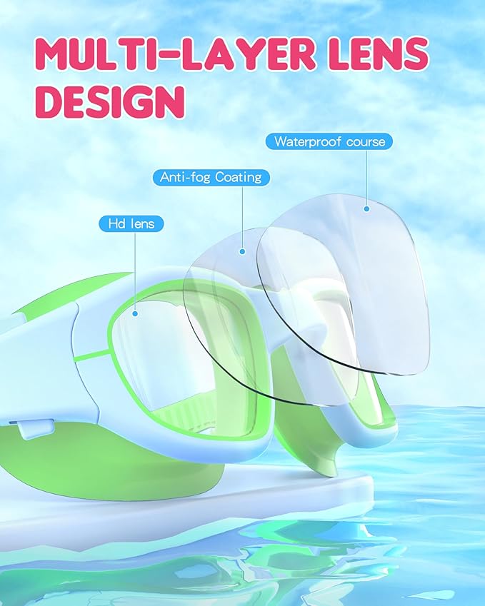 Kids Swim Goggles,Swimming Goggles for Kids 6-14, Anti-Fog UV Protection Pool Glasses for Boys Girls-StrideForce Fitness