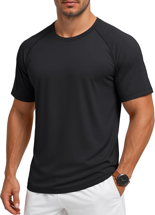 MAGCOMSEN Men's Short Sleeve UPF 50+ Sun Protection Shirts Quick Dry Athletic T-Shirt Hiking Running Swimming Rash Guard-StrideForce Fitness