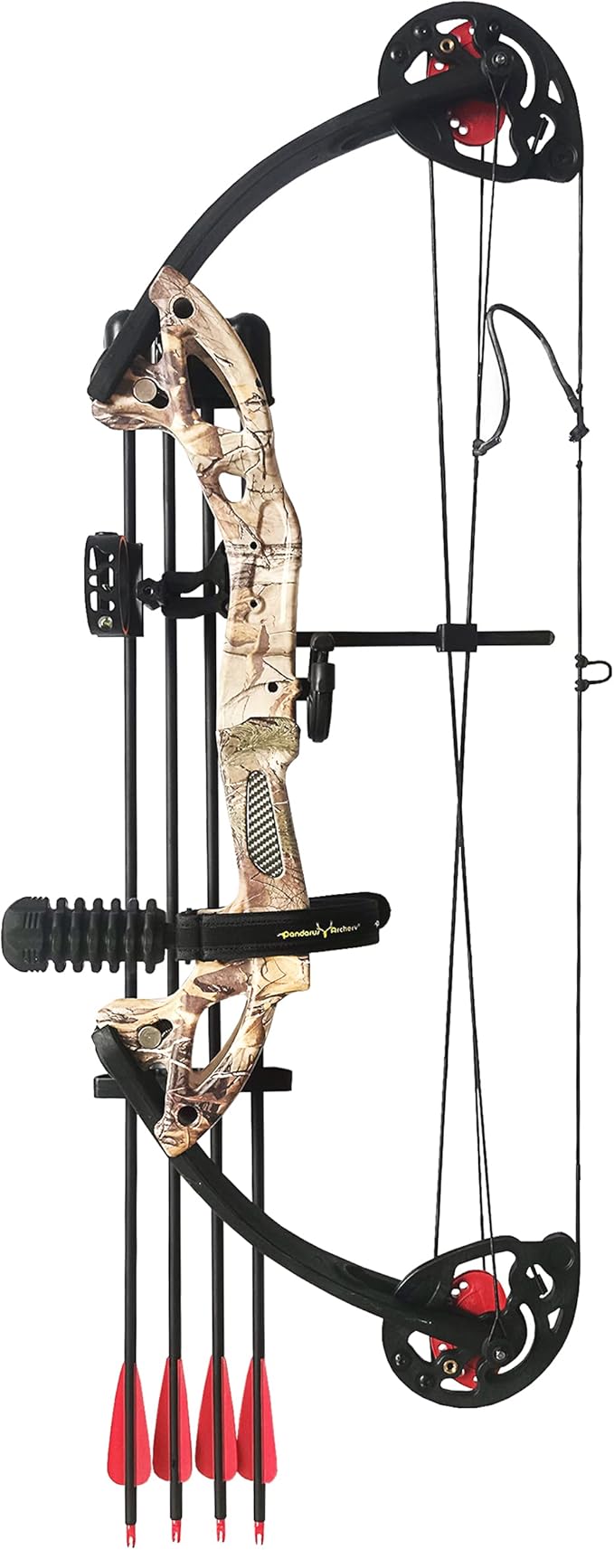 Compound Bow Archery for Youth and Beginner, Right Handed,19”-28” Draw Length,15-29 Lbs Draw Weight, 260 fps-StrideForce Fitness