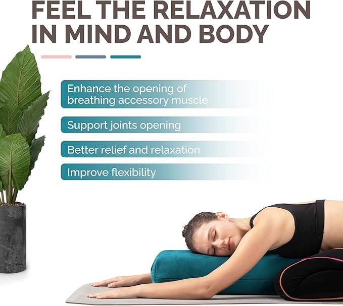 Yes4All Triple-Layer Sponge Yoga Bolster Pillow for Restorative Yoga & Meditation - Versatile Yoga Support Pillow, Balance & Poses Modification-StrideForce Fitness