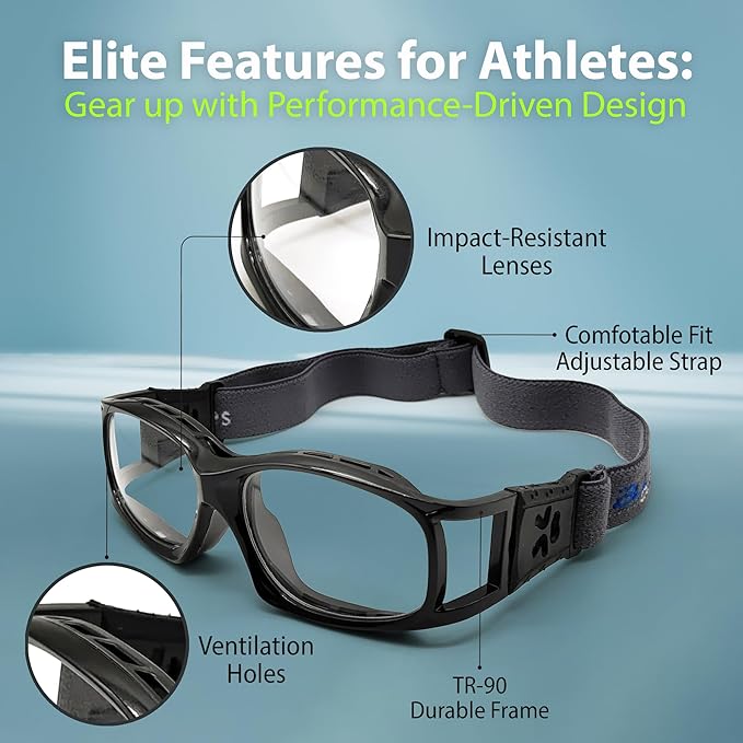 BLUE CUT Safety Outdoor Sports Goggles Unisex Anti Fog Ideal For Basketball Racquetball-StrideForce Fitness