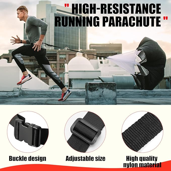 Soccer Training Equipment, Agility Speed Training Set with 20ft Speed Ladder, 12 Cones, 4 Adjustable Hurdles, Jump Rope, Parachute | Ideal for Basketball, Football Practise, for Kids, Youth, Adults-StrideForce Fitness