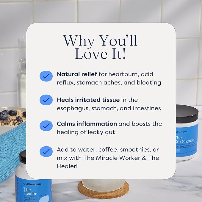 The Gut Soother L-Glutamine Powder Supplement: Restore Gut Lining, Soothe Digestive Discomfort While Promoting Overall Gut Health, 30 Servings (Vanilla)-StrideForce Fitness