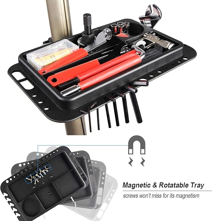 CXWXC Bike Repair Stand -Shop Home Bicycle Mechanic Maintenance Rack- Bike Workstands for Mountain Bike and Road Bike (C:Champagne Blue)-StrideForce Fitness