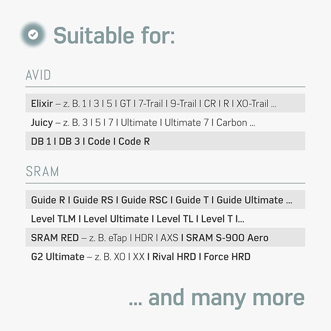 Borgen Bleed kit Compatible with AVID SRAM Hydraulic disc Brakes I Bike Brakes Service kit I Bleeding kit with Step-by-Step Instructions for The Perfect Bleeding of The Brake-StrideForce Fitness