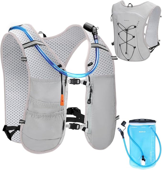 ECOHUB Running Hydration Vest Backpack,Lightweight Breathable Pack with 2L Water Bladder Bag Daypack for Hiking Trail Running Cycling Race Marathon for Women Men-StrideForce Fitness