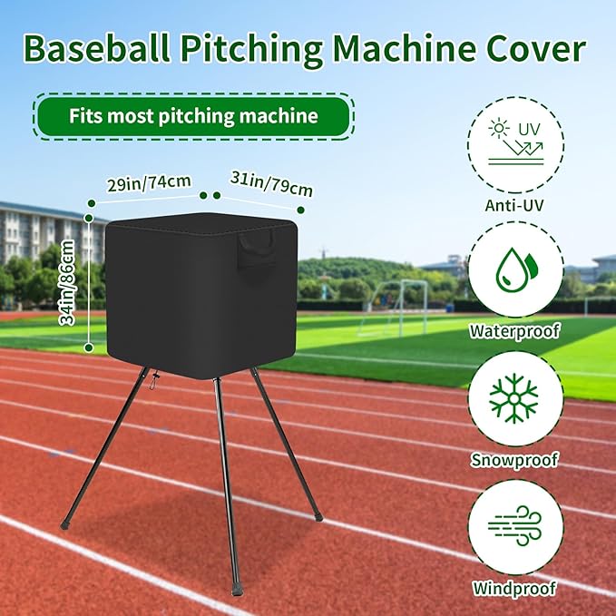 Pitching Machines Cover - Waterproof 600D Oxford Fabric, Dustproof, Resistant, Sunproof Hack Attack Pitching Machine Cover for Baseball/Softball All-Weather Protection-StrideForce Fitness