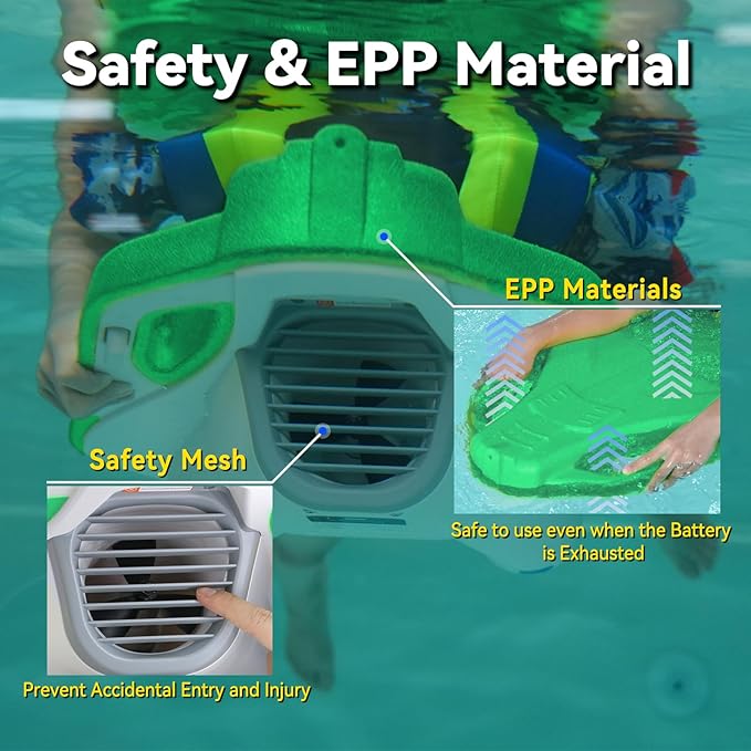 Electric Swimming Kickboard for Kids – 2-in-1 Water Jet & Propeller, Water Scooter Float Board for Swim Training, 6.1kgf Thrust, 24V/4.6Ah Battery, 45 Min Runtime, Load 198 lbs, Summer Pool Toy-StrideForce Fitness