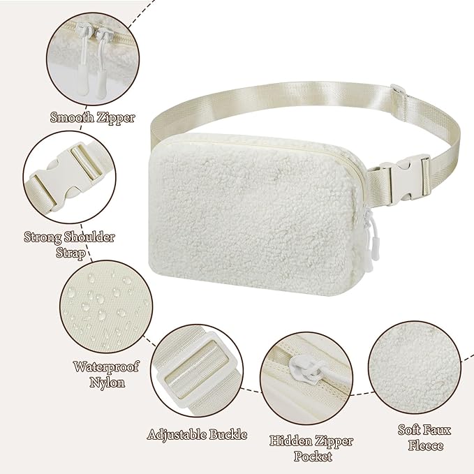 MoKo Fanny Packs for Women Men, Fashion Running Waist Packs, Crossbody Mini Bag Fanny Pack Belt Bag with Adjustable Strap for Running Outdoors Workout Travel Hiking Cycling-StrideForce Fitness