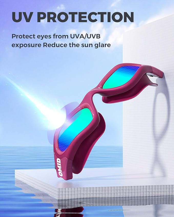 OMID Swim Goggles, P2 Polarized Swimming Goggles for Men Anti-fog Goggles Swimming for Adult Women-StrideForce Fitness