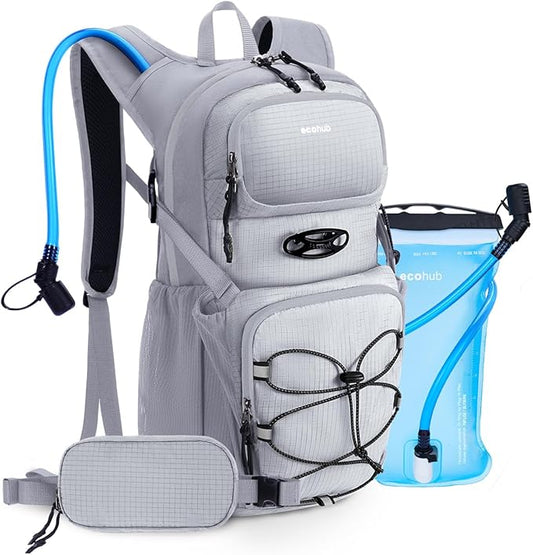 ECOHUB Hydration Backpack for Men Women, 20L Lightweight Hiking Daypack Cycling Backpack with 2L Water Bladder, Insulated Hydration Pack with Waist Pack-StrideForce Fitness