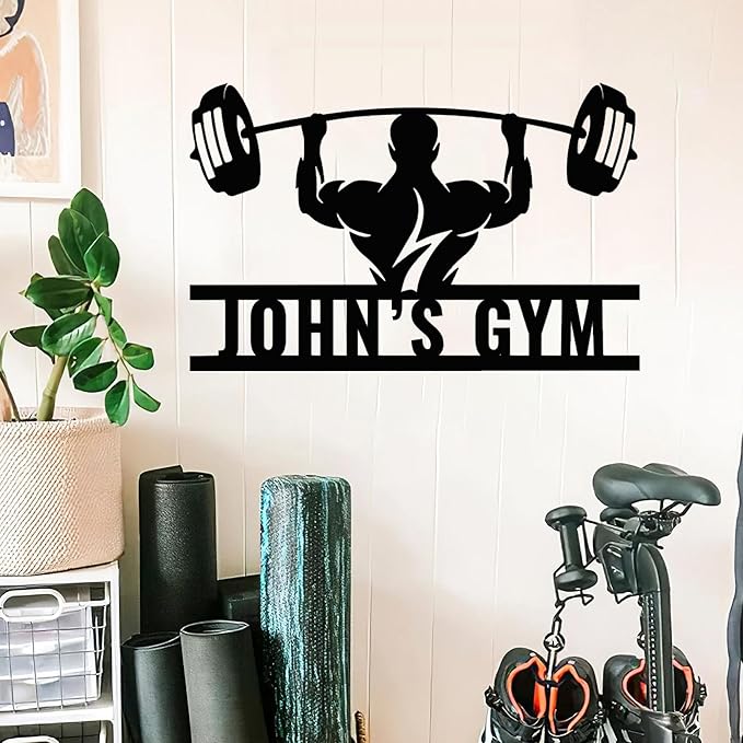 Luxury Personalized Gym Metal Sign, Custom Home Gym Decorations, Gifts for Fitness Lovers, Workout Room Decor, Gym Signs, Christmas Gifts 6-StrideForce Fitness