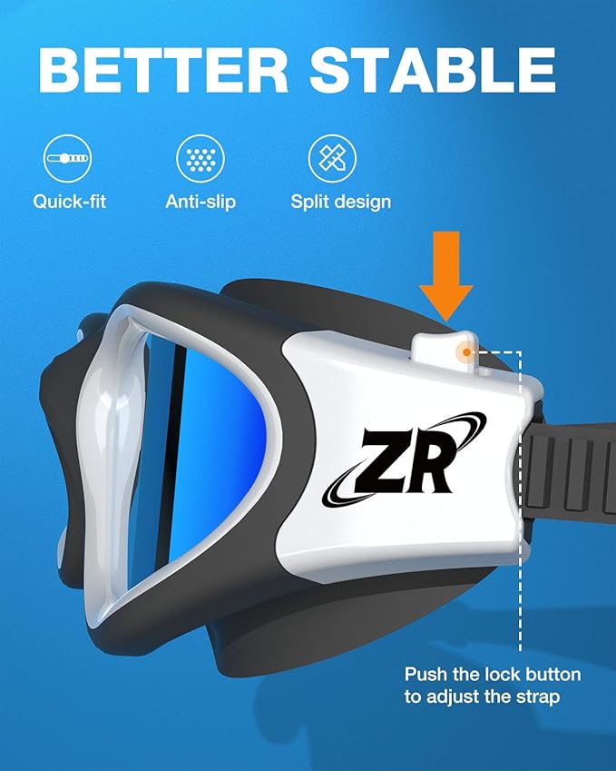 ZIONOR G1 Polarized Swimming Goggles for Unisex Adult Women Anti Fog 100% Anti UV Diving Goggles-StrideForce Fitness
