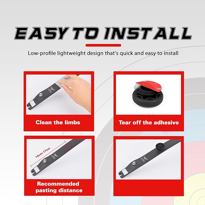 Archery Bow Stabilizer Solid Rubbe Limbs Vibration Damper for Youth Compound Bows, 2-Pack-StrideForce Fitness