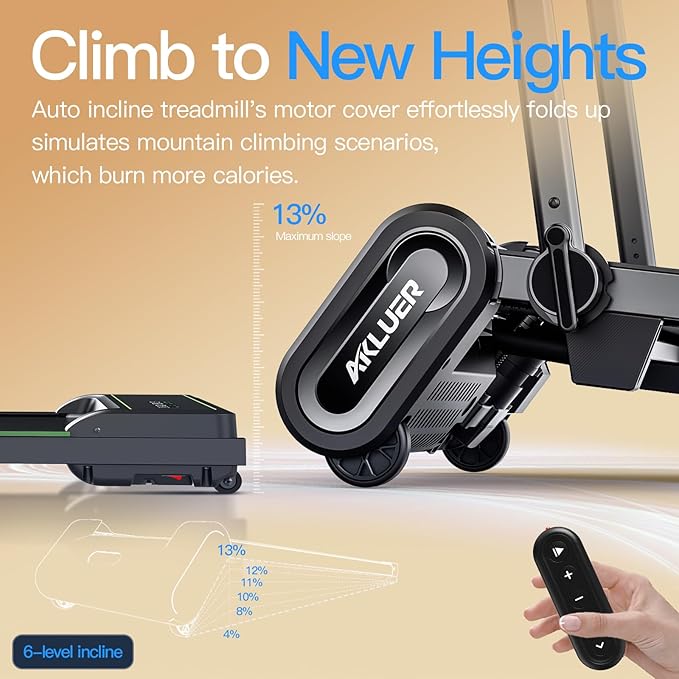 Walking Pad Treadmill with Auto Incline, 6 in 1 Under Desk Treadmill, 6-Level Incline Treadmills, 2.5HP Portable Treadmills for Home with 330LBS Capacity, LED Display, Remote Control-StrideForce Fitness