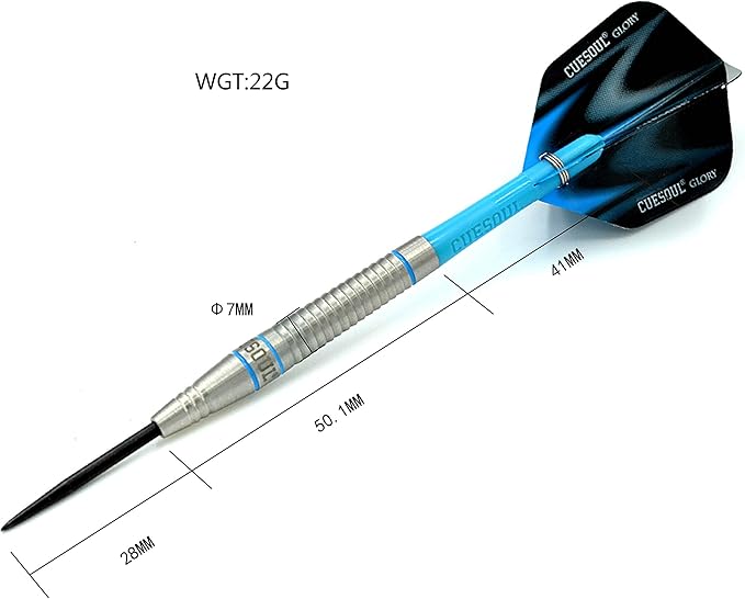 CUESOUL Professional Tungsten Steel Tip Dart Set 85% Tungsten 22g/24g/26g-Glory Series-StrideForce Fitness