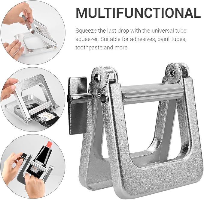 kwmobile Metal Toothpaste Tube Squeezer - Large Multifunctional Tube Wringer Roller Dispenser for Hair Color Dye, Paint Tubes, Hand Cream, Cosmetics
