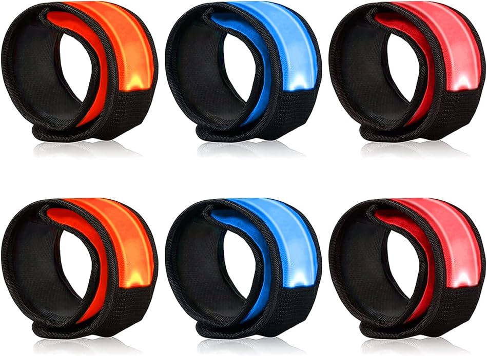 LOBKIN Safety Bracelets, LED Slap Armband Kids Walking at Night Safe LED Light Wrist Light Reflective Belt, Magic Band Running Lights for Runners-StrideForce Fitness