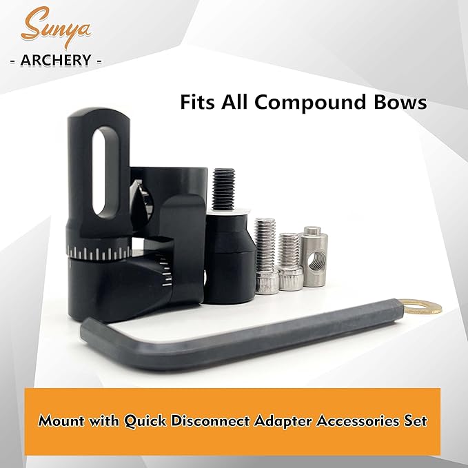 SUNYA Archery Bow Stabilizer for Compound Bow, Carbon Fiber Body Flexible Core, Damping System and Weights Kit, 8",10",12" 15" in Expedition Series-StrideForce Fitness