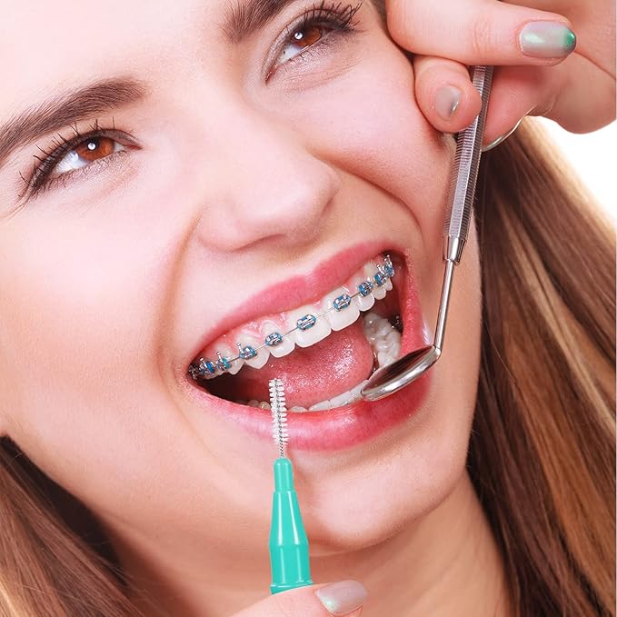 Patelai 350 Pieces Interdental Brush Tooth Floss Tooth Cleaning Tool Toothpick Dental Flossing Head Oral Flosser Soft Picks Refill Dental Flosser Toothpick Cleaners(Mixed Color)