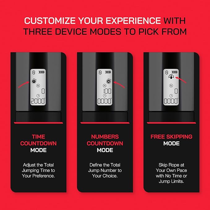 Smart Jump Rope Fitness Skipping Rope with App – 2 Function Modes – Classic 3m Rope & Ropeless Shortballs – Bluetooth Skipping Rope with Fitdays+ App for Seamless Progress Tracking-StrideForce Fitness