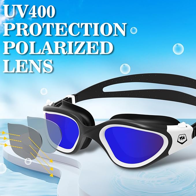 WIN.MAX Polarized Swimming Goggles Swim Pool Goggles Anti Fog Anti UV No Leakage Clear Vision for Men Women Adults Teenagers-StrideForce Fitness
