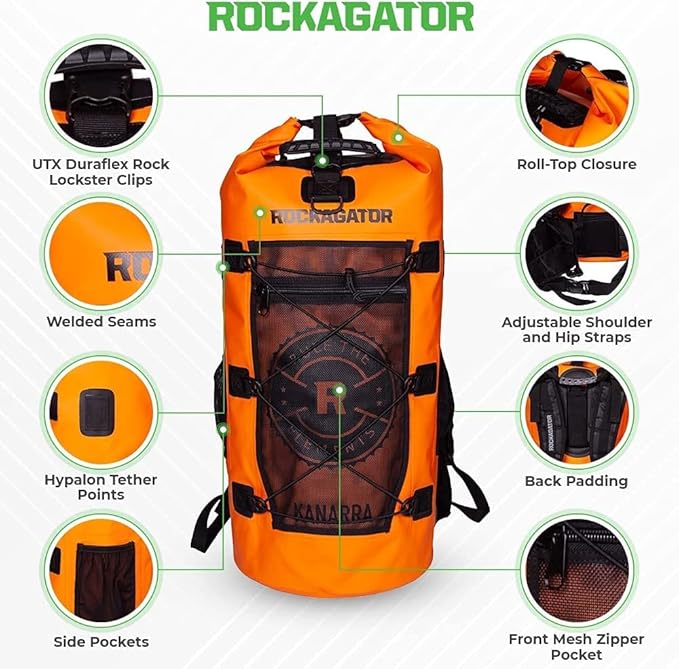 Waterproof Backpack - 40 Liter HYDRIC Series Water Proof Floating Dry Bag River Pack-StrideForce Fitness