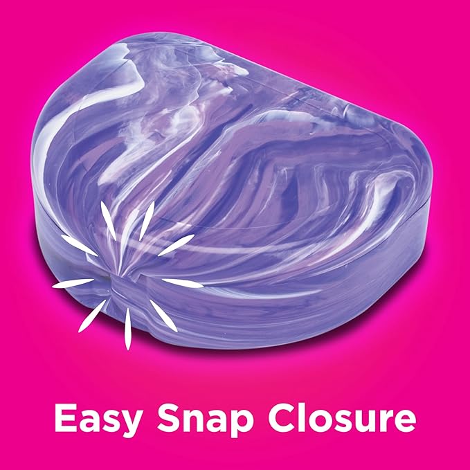 Practicon Marble Retainer Cases, Orthodontic Aligner Case, Mouth Guard Holder (3 Pack) (Mermaid)