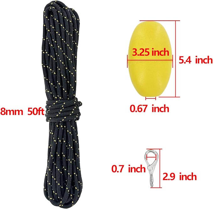 XIALUO Marine Mushroom Anchor Kit 12 lb Black PE Coated Kayak Anchor Accessories with 50 ft Rope for Fishing Kayaks, Canoe, Jet Ski, SUP Paddle Board and Small Boats-StrideForce Fitness