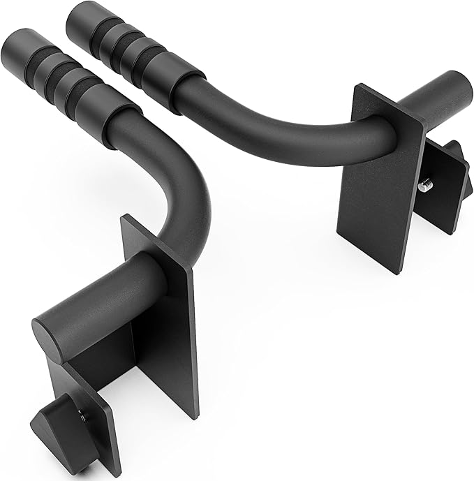 Synergee Dip Station Set of 2 Dip Bar Attachments for Power Racks. Compatible with 2x2 Tube Racks with 1" Holes. Max Capacity 350lbs.-StrideForce Fitness